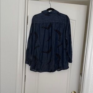 Soft Surroundings Denim Blue Shirt